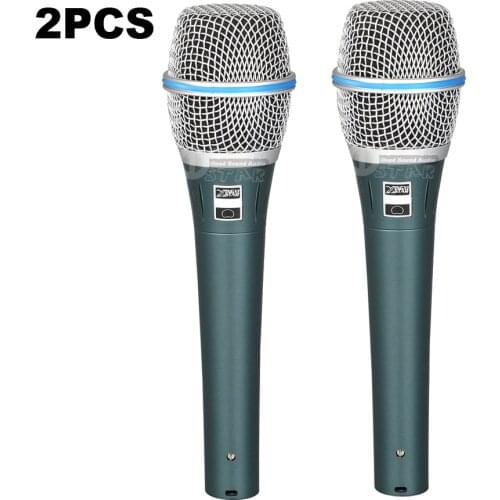 2Pcs BETA87C Handheld Dynamic Mic Wired Microphone Professional Singing KTV Karaoke System Audio Mixer DJ BETA 87A BETA87A Mike