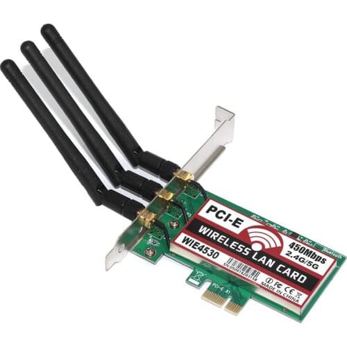 450Mbps 2.4G/5G WiFi Wireless LAN Card PCI-E X1 Network Adapter PCIe PCI express Wifi Network Card for Desktop for Intel CPU