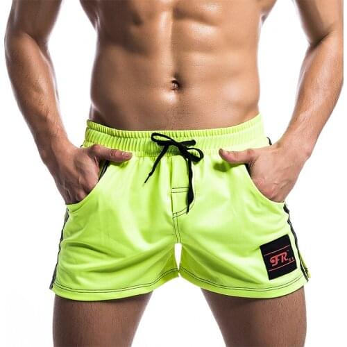 PU Leather Shorts Mens Sports Gym Joggers Workout Pocket Casual Shorts Pants Quick Dry Swimwear Swimming Surffing Board Shorts
