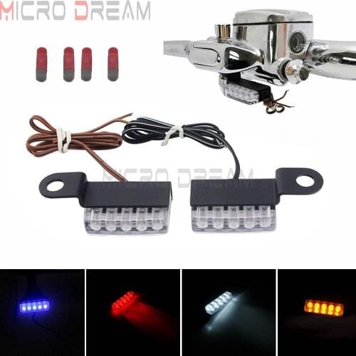Scooter ATV Sport Bikes Mini LED Motorcycle Turn Signal Light Cruiser Flasher Indicator Lighting Rear Tail License Plate Light
