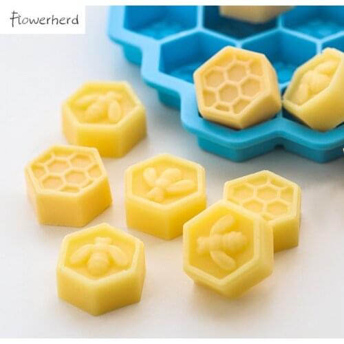 Honeycomb Silicone Molds Cake Bee Mold DIY Handmade Kitchenware Fondant Soap Mould Resin Mold Cake Decorating Tools