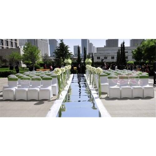 Wedding Centerpieces Mirror Carpet Aisle Runner Gold Silver Double Side Design T Station Decoration Wedding Favors Carpets New A