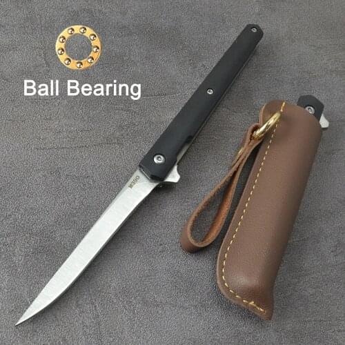 Ball Bearing System Tactical Folding Camping Knife ABS Light Weight Handle With Easy Carry Pouch Sharp Blade Daily Use EDC Tool