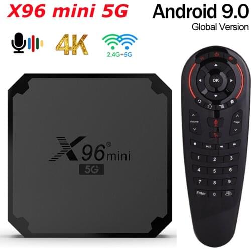 X96 mini 5G Android 9.0 Amlogic S905W4 Quad Core 1GB 8GB 2.4GHz 5GHz WiFi X96mini Smart TV Box 4K 2G 16G media box Set-Top Box
