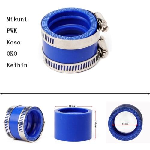 Motorcycle Rubber Adapter Inlet Intake Pipe For For Mikuni PWK Koso OKO Keihin Carburetor Blue
