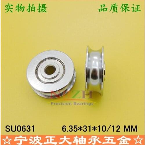 High Quality U Groove steel roller bearings SU0631 6.35*31*10 bearing free shipping SU0631 6.35*31*10