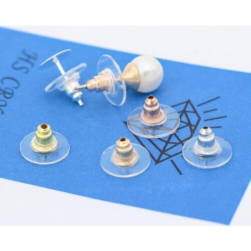 100p Alloy disk Earring Backs Stoppers Ear nuts post Nuts Stud Earring Stopper Back Plugs DIY Jewelry making Findings supplies