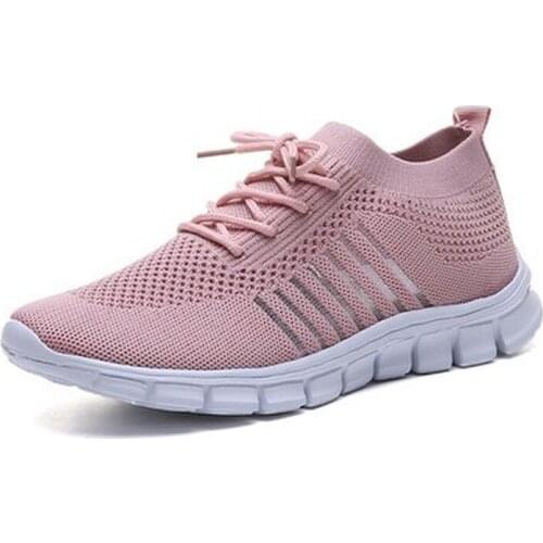 2021 Spring Ladies Flat Shoes Casual Women Vulcanized Women Summer Light Mesh Breathable Female Running Shoes