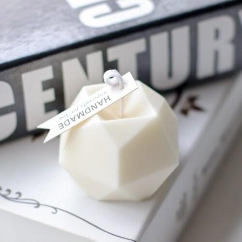 1PC Handmade Silicone Mold Candle mold Multilateral Aromatherapy Eight-sided Creative Soap Diamond Face Wax