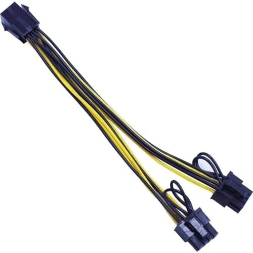 10/20/30 pcs 6-pin PCI Express to 2 x PCIe 8 (6+2) pin Motherboard Graphics Video Card PCI-e GPU VGA Splitter Power data Cable