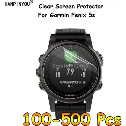100 Pcs/Lot For Garmin Fenix 5s SmartWatch New HD Clear Screen Protector Protective Film Guard With Cleaning Cloth