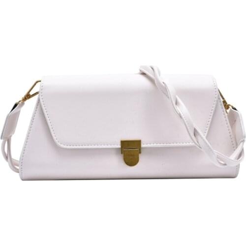 2021 Vrouwen Retro Fashion All-match Schoudertas Mode Pure Kleur Casual Tote Outdoor Tas PU Handtas Rits Messenger Messenger Bag