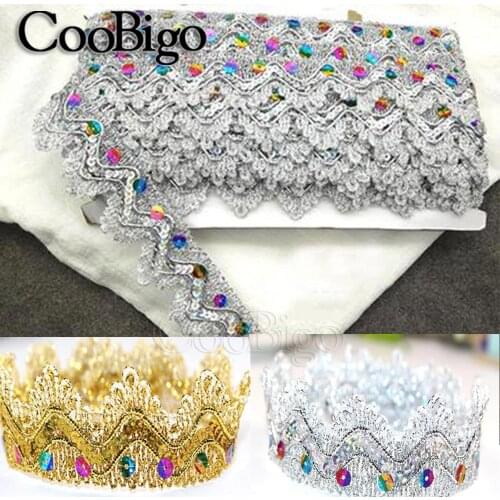 9 Meter Lace Ribbons Trims Sequined Appliques Curve Nylon Braided Fabric for DIY Clothing Sewing Accessories Silver Gold 38mm