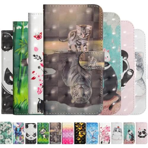 3D Wallet Case For Samsung Galaxy S10 S9 S8 Plus S10E Cover PU Leather Kickstand Case For Samsung Galaxy Note 10 Plus Cover