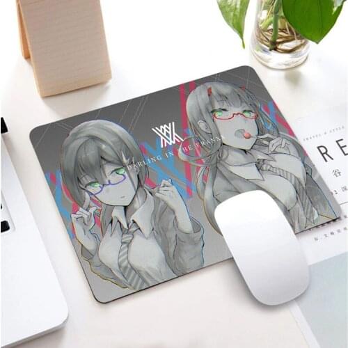 Anime Zero Two Mouse Pad Sexy Girl Small Genshin Impact Mousepad Gaming Accessories Gamer Desktop Mats Desk Pad for Mouse Mat