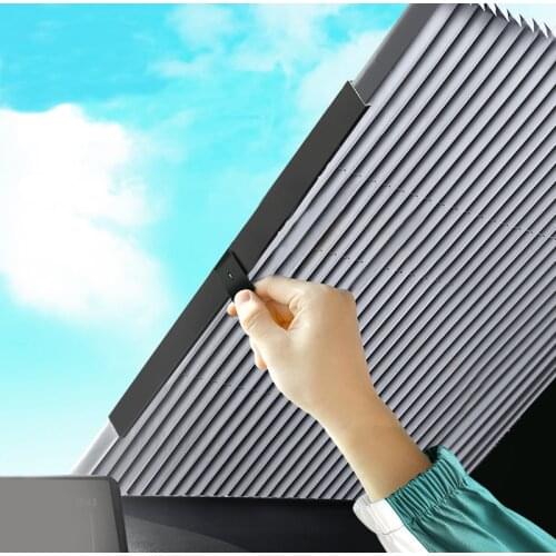 Car Windshield Sunshade Curtain Car Sunshade Cover with phone number Reflective Aluminum Film Curtains Anti-UV Car Sun Shade