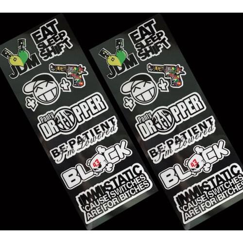 Car Styling Reflective Funny Drift JDM Sticker Label Motorcycle Stickers Decals Auto decoration HD Printed