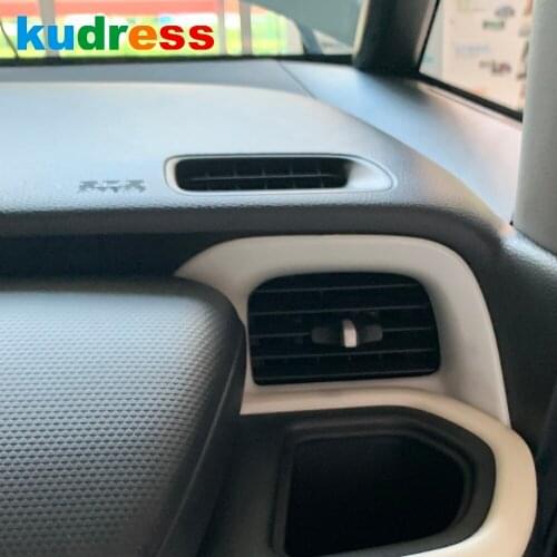 For Honda Jazz 2020 2021 Carbon Fiber Car Interior Front Side Air Vent Cover Trim AC Outlet Decoration Frame Trims Stickers LHD