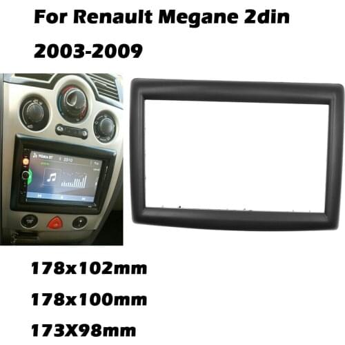 Double 2DIN Car Radio Fascia for RENAULT Megane II 2003-2009 frame stereo facia panel dash mount kit adapter Bezel frame