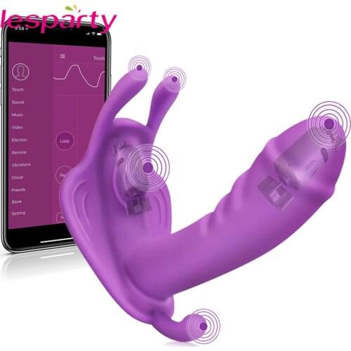 Wear Dildo Butterfly Vibrator Sex Toys for Couple Orgasm Masturbator APP Remote Control Bluetooth Dildo Vibrators for Women
