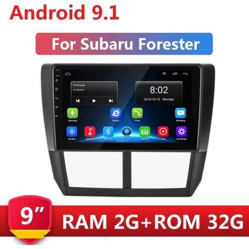 9 Inch Android 9.1 Car Radio Head Unit for 2008 2009 2010 2011 2012 Subaru Forester 3 SH GPS Navigayion Multimedia Screen Player