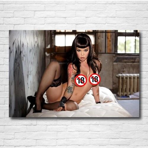 Hot Girl Sexy Stunner Tattoo Woman Pictures Wall Art Poster Canvas Painting Print Art for Home Room Decor