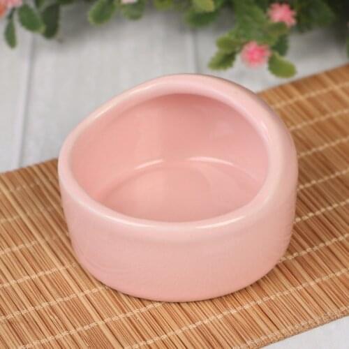 Hamster Snack Pot Pet Ceramic Food Pot Feeder Anti-Bite Anti-Flip Hedgehog Chinchilla Food Bowl Small Animal Hamster Accessories