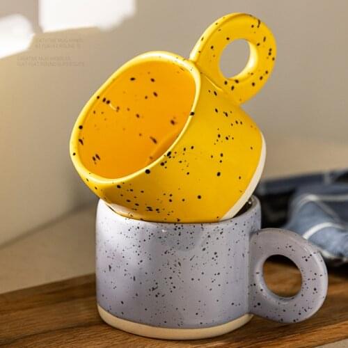 Ceramic Mug Home Creative Ring Handgrip Cup Breakfast Mugs Water Cup Coffee Cups Milk Mug For Drinking Kitchen кружка