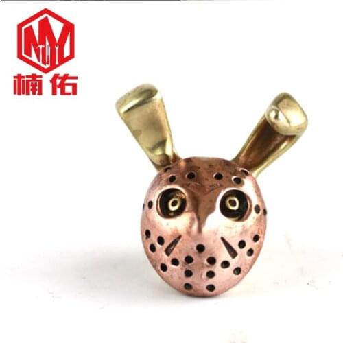 Jason Rabbit Copper EDC Paracord Brass Knife Bead DIY Tool Bracelet Accessories