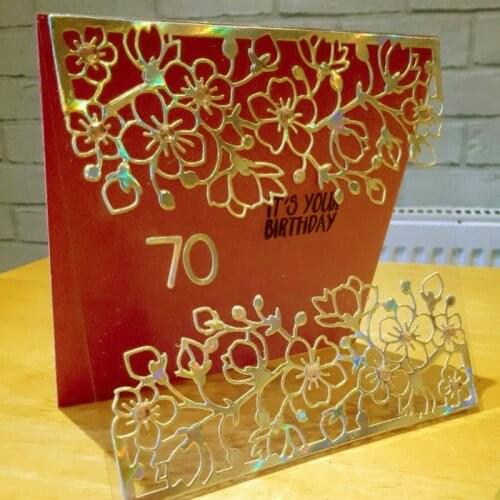 Metal Cutting Dies Cherry Flower Border Pattern DIY Stencils Scrapbooking Photo Album Embossing Paper Card Decor 2021 Punch