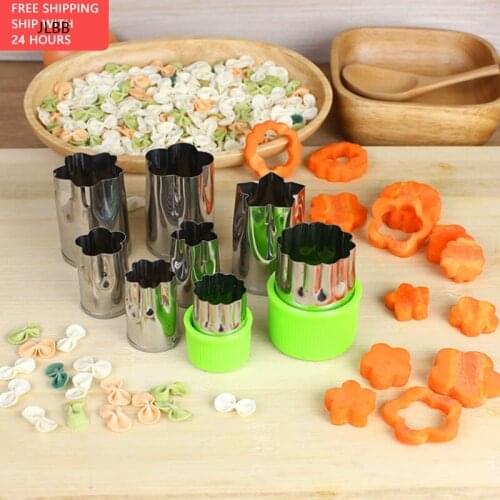 Cute Fruit Vegetable Cutter Mold Plastic Handle Durable Kitchen Tool Household Baking Flowers Cartoon Shape Gadgets DIY Set