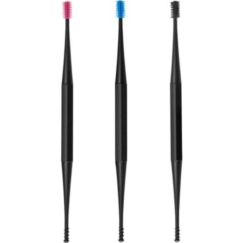 Soft Silicone 360 Degree Sipral Earpick Double Sided Ear Wax Curette Remover Cleaner Spoon Brush Hygiene Care