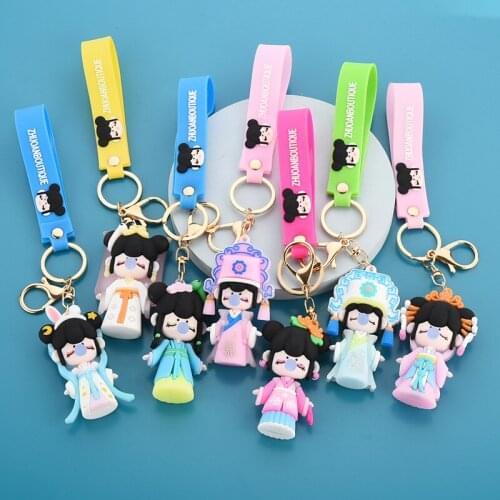New creative palace Chinese style keychain Chang'e pendant blind box small gift talented fairy Xi Shi car key accessories