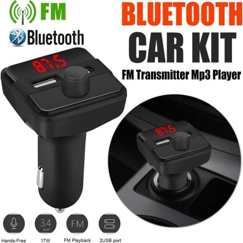 OMESHIN Wireless Bluetooth Car MP3 Player Dual USB Charger Car Audio Modulator FM Transmitter Adapter Free Apl26