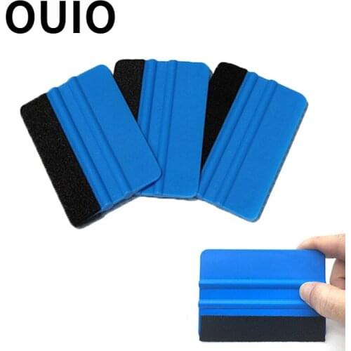 OUIO 1PC Car Cleaning tool Scraper Blue squeegee High Quality For Fiat Punto Volkswagen VW Polo Passat B7 B8 Golf 5 6 7 Tiguan