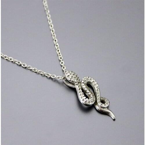 1pc DIY 3D New Wild Snake Stainless Steel Custom Necklace Gothic Punk Necklace Geeks Men Women Halloween Cosplay Punk Jewelry