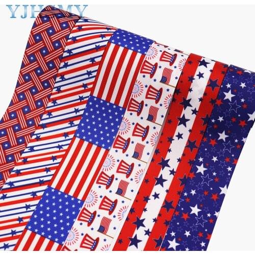 1-1/2‘’ Patriotic Ribbon USA Flag Ribbon Independence Day Ribbon 4th of July Ribbons for Memorial Day, Veterans Day, 4th of July