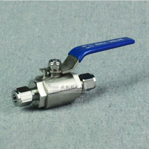 Fit 6/8/10/12mm Tube OD Compression Ball Valve 304 Stainless Steel 2230 PSI For Air Source