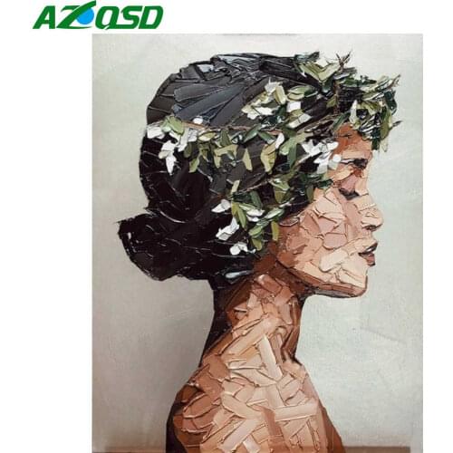 AZQSD Adult DIY Paint By Numbers Girl Picture For Living Room Home Decoration Unframe Coloring By Numbers Portrait Unique Gift