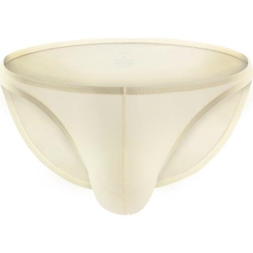 New Sexy Mens Brief Breathable Ultra Thin Smooth Ice-Silk Brief Summer Brief U Convex Underwear Ropa Interior Hombre