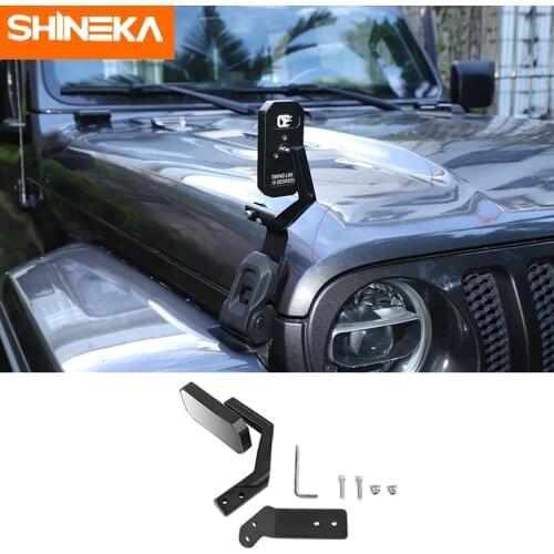 Exterior Accessories for Jeep Wrangler Car Hood Cover Backup Mirror for Jeep Wrangler JK JL JT 2007-2020 Black Avoid Blind Spots