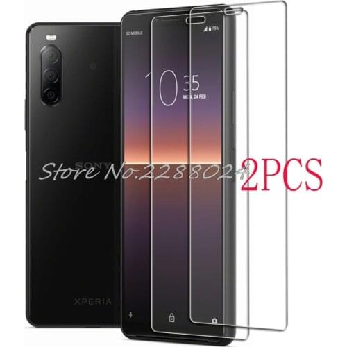 2PCS FOR Sony Xperia 1 II XQ-AT51 Xperia1 1II Tempered Glass Protective on Xperia 10 II Xperia10 10II Screen Protector Film