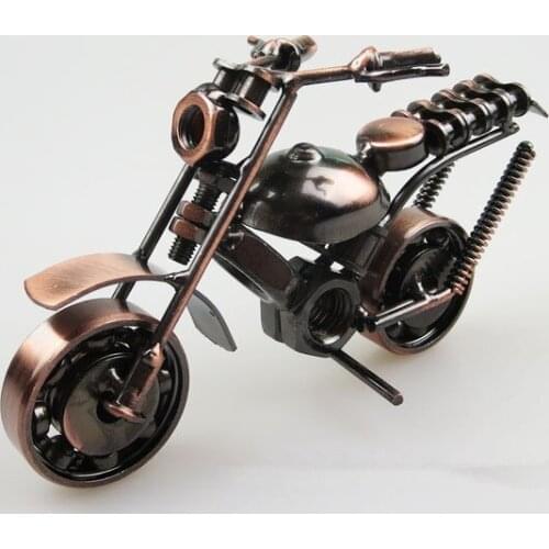 1PC Metal Motorbike Model Motor Figurine Iron Motorcycle Model Birthday Gift Boy Toy Metal Crafts Home Desktop Decor MB 004