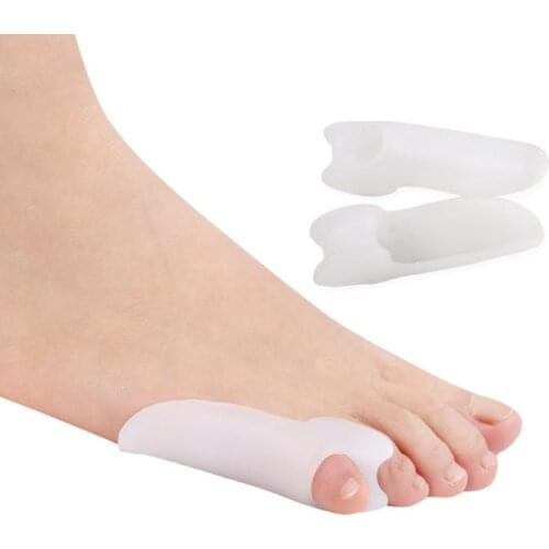 2pc Little Toe Varus Separator Bone Corrector Straightener Silicone Gel Foot Bunion Hallux Valgus Point Fingers Protector TSLM1