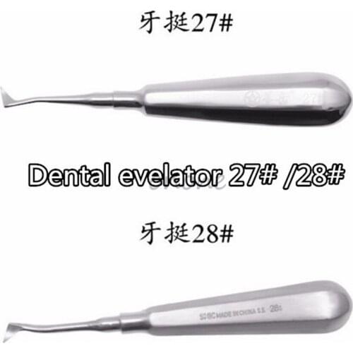 2pcs x Dental Stainless Steel Elevator 27#+28