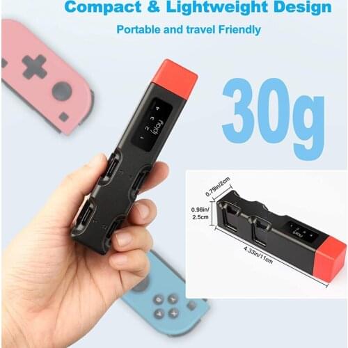 4 in 1 Charging Dock with LED Indicator Compatible with Nintendo Switch Joy-con Controller Portable USB Charger Station Stand
