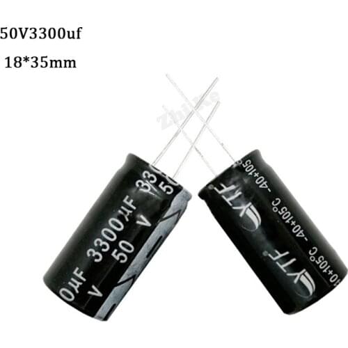 5PCS 50V3300UF 18*35mm 3300UF 50V 18*30 Electrolytic capacitor 50V3300UF
