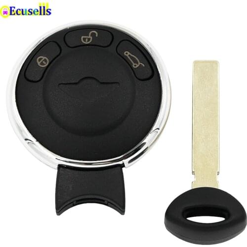 3 Button Smart Remote Key case Fob Shell Replacement Keyless Entry Cover for BMW Mini Cooper R56 with Insert Key