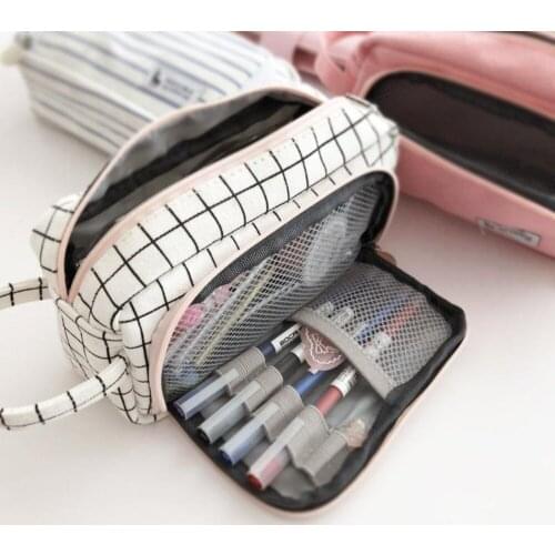 Colors Large Capacity Pencil Case Kawaii Pencilcase School Pen for Supplies Bag Box pens Pencils writing Pouch Stationery etui