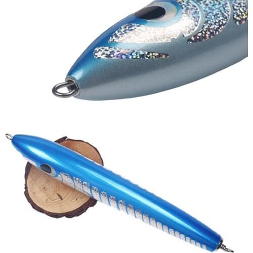 Wooden Artificial Bait Fishing Lures 22cm 120g Lures Bionic Fish Eye Durable Wooden Boat Surface Fishing Lures for Lake Fishing